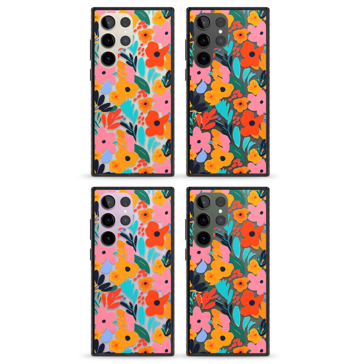 Floral Fiesta Impact Phone Case for Samsung Galaxy S24 Ultra , Samsung Galaxy S23 Ultra, Samsung Galaxy S22 Ultra