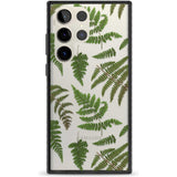 Leafy Ferns Phone Case Samsung S22 Ultra / Black Impact Case,Samsung S23 Ultra / Black Impact Case Blanc Space