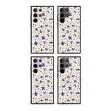 Violet Floral Pattern Design - Cream