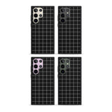 Simplistic Large Grid Pattern Black