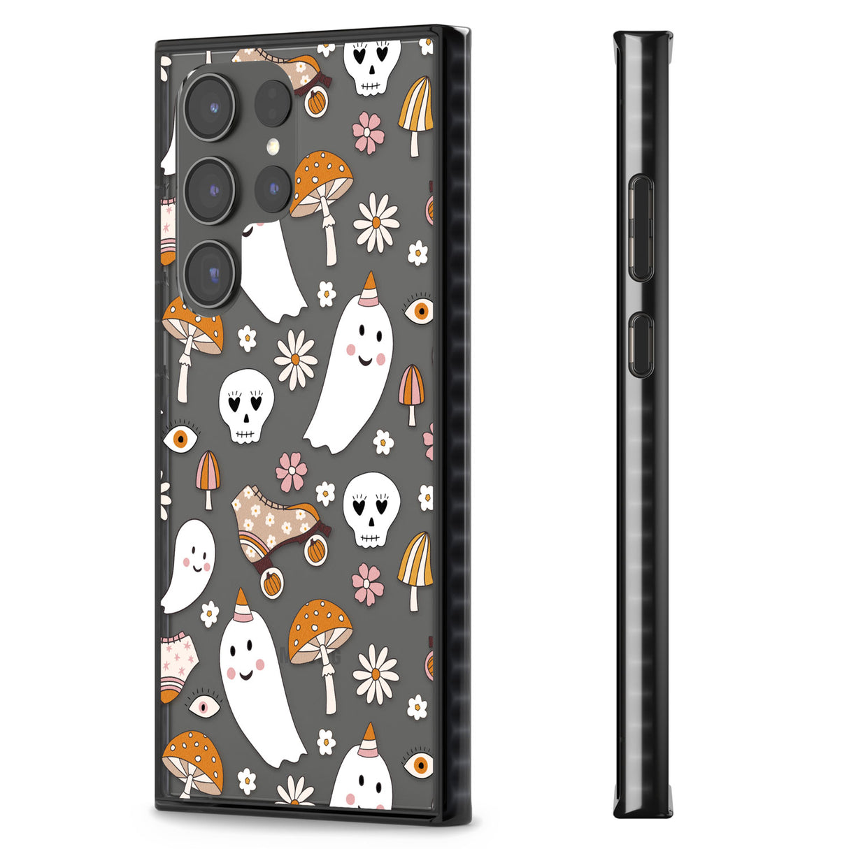 Cute Ghost and Skulls Pattern Impact Phone Case for Samsung Galaxy S24 Ultra , Samsung Galaxy S23 Ultra, Samsung Galaxy S22 Ultra