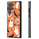 Orange Halloween Pattern Impact Phone Case for Samsung Galaxy S24 Ultra , Samsung Galaxy S23 Ultra, Samsung Galaxy S22 Ultra