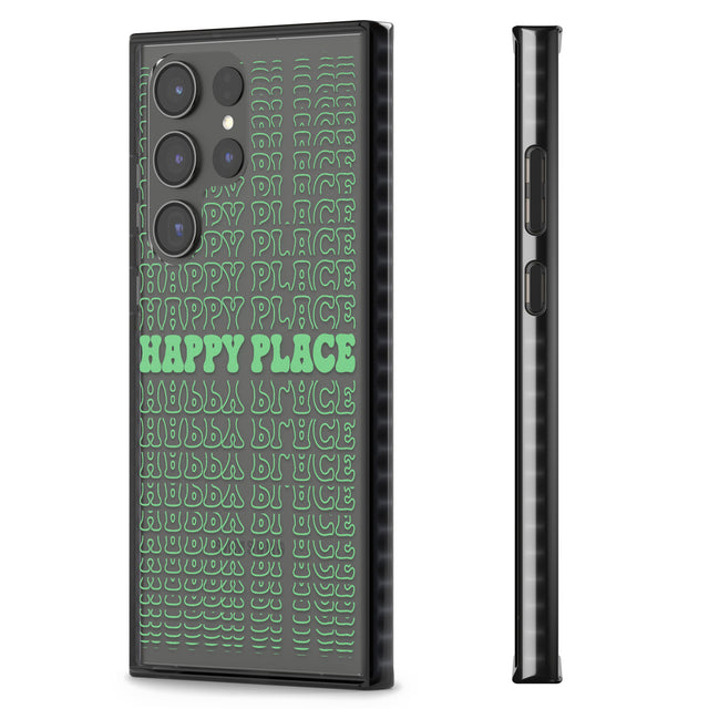 Happy Place (Green) Impact Phone Case for Samsung Galaxy S24 Ultra , Samsung Galaxy S23 Ultra, Samsung Galaxy S22 Ultra