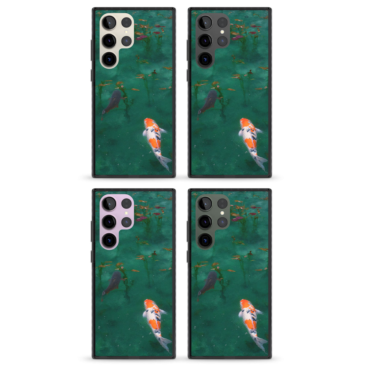 Koi Fish Impact Phone Case for Samsung Galaxy S24 Ultra , Samsung Galaxy S23 Ultra, Samsung Galaxy S22 Ultra