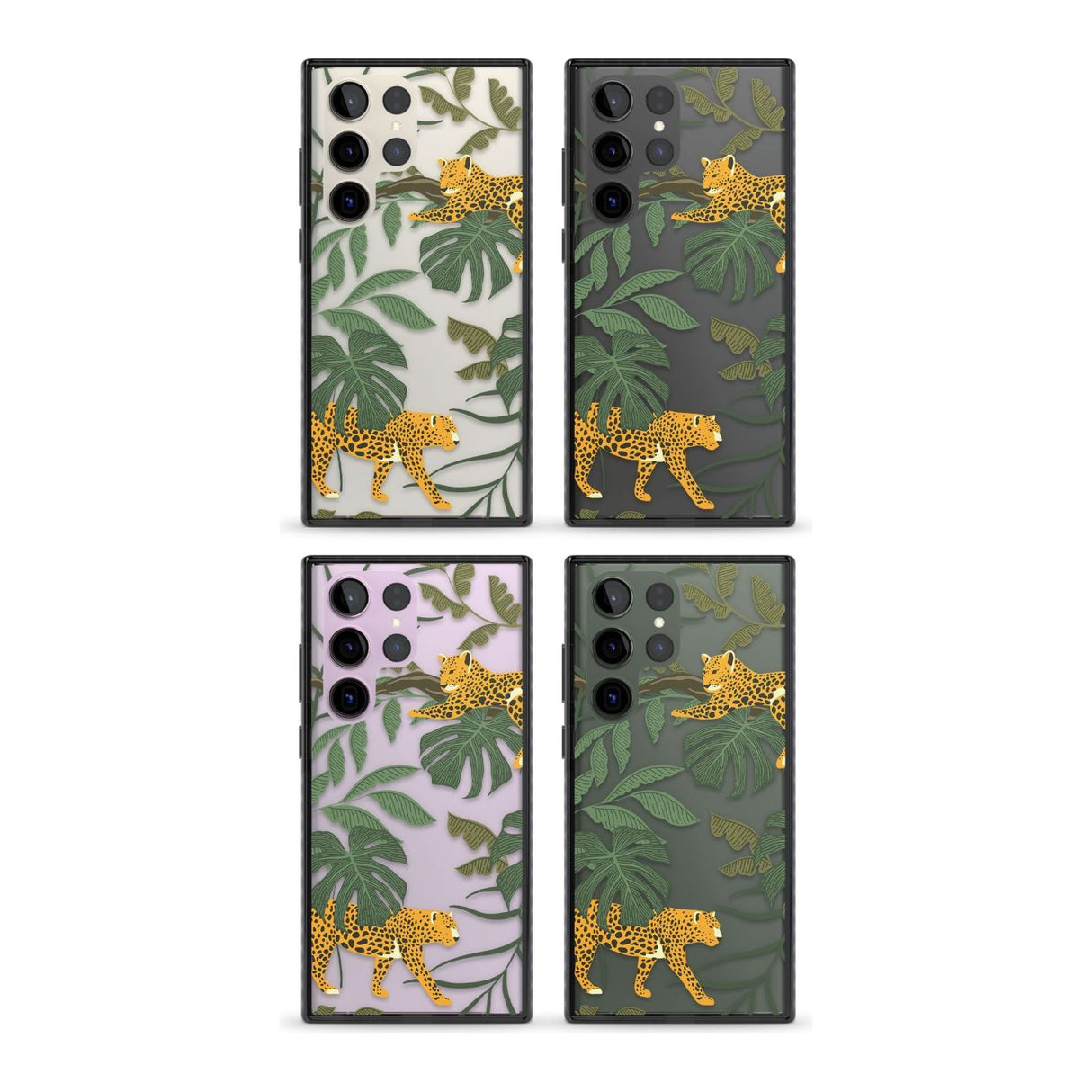 Two Jaguars & Foliage Jungle Cat Pattern