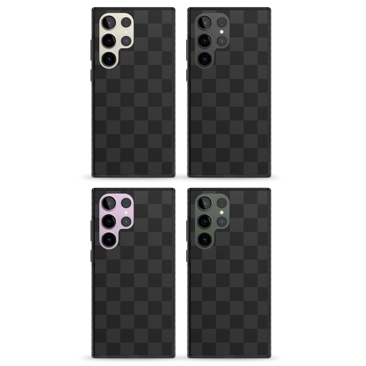 BLACK CHECKERED Impact Phone Case for Samsung Galaxy S24 Ultra , Samsung Galaxy S23 Ultra, Samsung Galaxy S22 Ultra