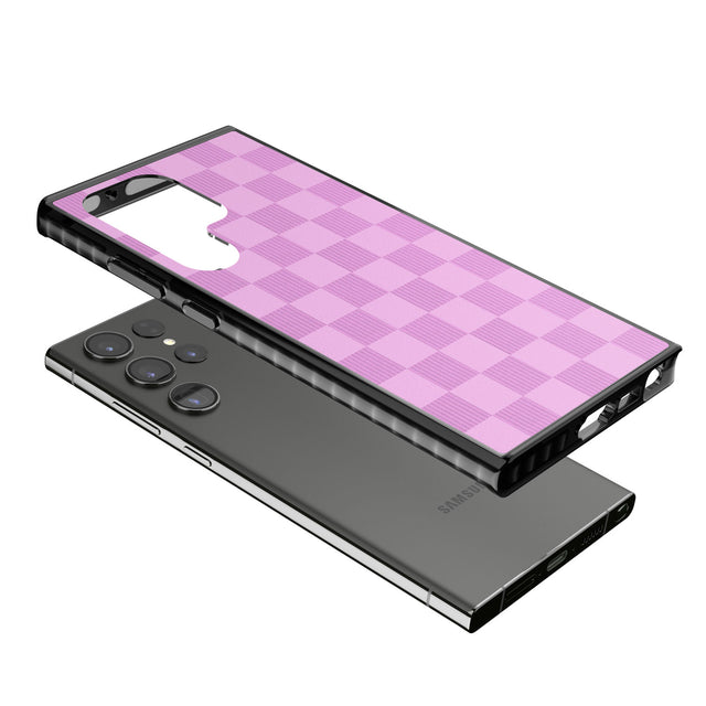 BUBBLEGUM CHECKERED Impact Phone Case for Samsung Galaxy S24 Ultra , Samsung Galaxy S23 Ultra, Samsung Galaxy S22 Ultra