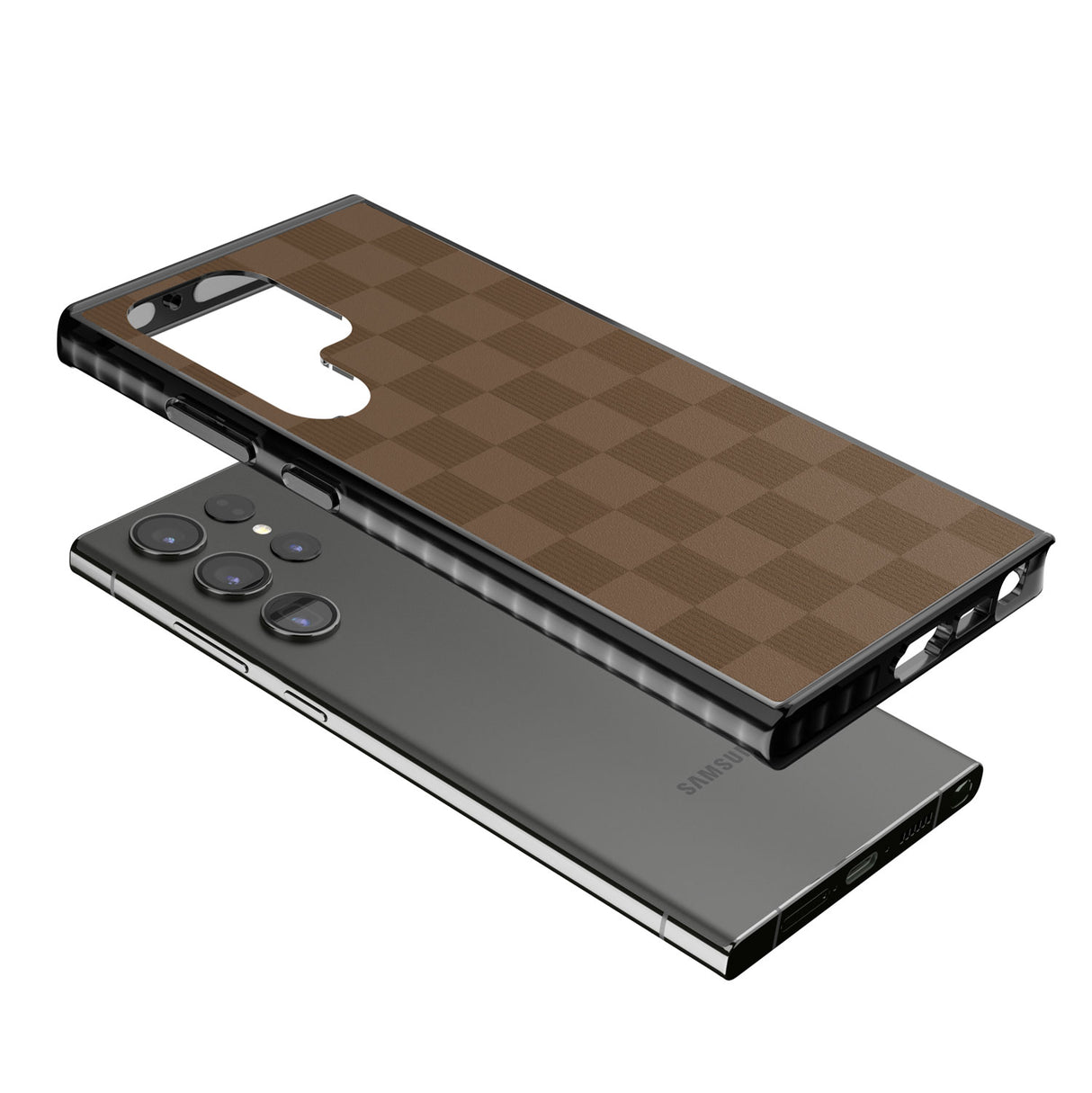 CHOCOLATE CHECKERED Impact Phone Case for Samsung Galaxy S24 Ultra , Samsung Galaxy S23 Ultra, Samsung Galaxy S22 Ultra