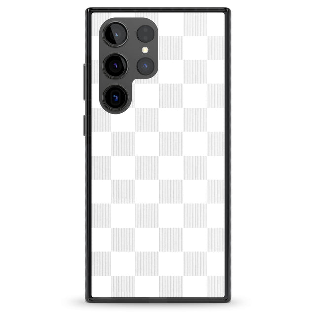 WHITE CHECKERED Impact Phone Case for Samsung Galaxy S24 Ultra , Samsung Galaxy S23 Ultra, Samsung Galaxy S22 Ultra