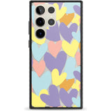 Pastel Hearts Phone Case Samsung S22 Ultra / Black Impact Case,Samsung S23 Ultra / Black Impact Case Blanc Space