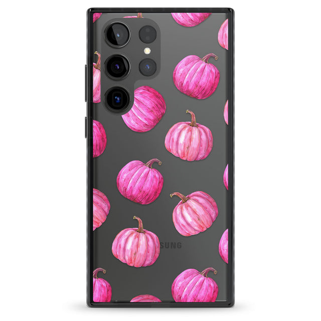 Pink Pumpkins Impact Phone Case for Samsung Galaxy S24 Ultra , Samsung Galaxy S23 Ultra, Samsung Galaxy S22 Ultra