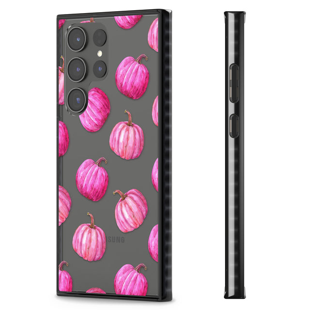 Pink Pumpkins Impact Phone Case for Samsung Galaxy S24 Ultra , Samsung Galaxy S23 Ultra, Samsung Galaxy S22 Ultra