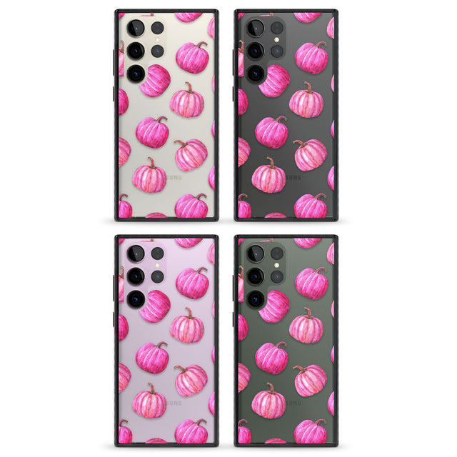 Pink Pumpkins Impact Phone Case for Samsung Galaxy S24 Ultra , Samsung Galaxy S23 Ultra, Samsung Galaxy S22 Ultra