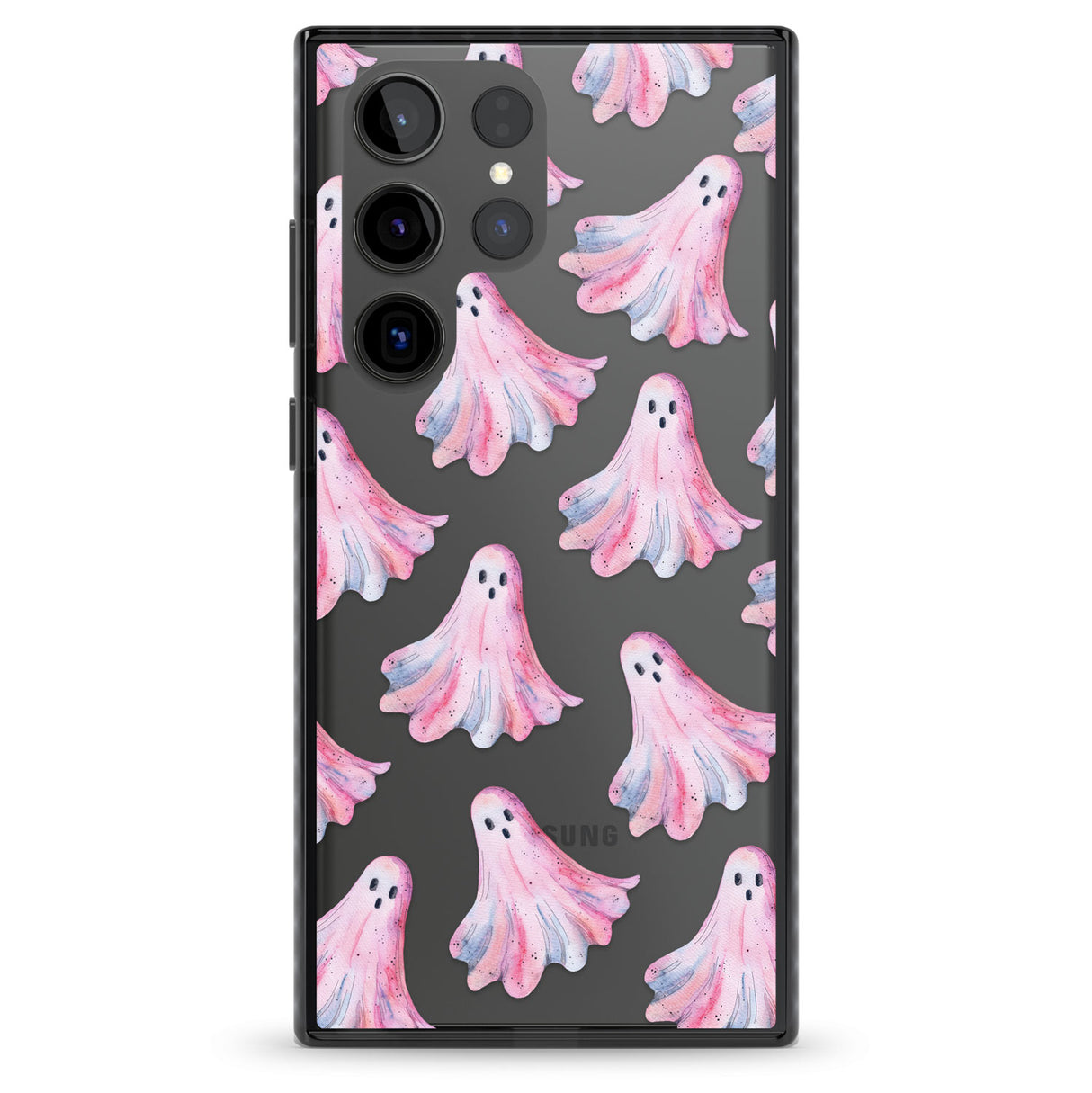 Pink Ghosts Impact Phone Case for Samsung Galaxy S24 Ultra , Samsung Galaxy S23 Ultra, Samsung Galaxy S22 Ultra