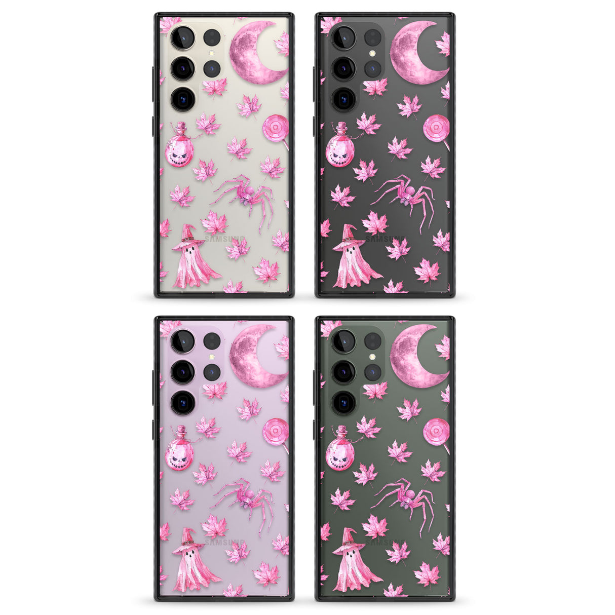 Pink Moon & Maple Impact Phone Case for Samsung Galaxy S24 Ultra , Samsung Galaxy S23 Ultra, Samsung Galaxy S22 Ultra