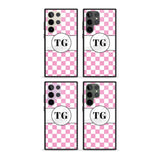 Personalised Monogrammed Pink Check Phone Case iPhone 15 Pro Max / Black Impact Case,iPhone 15 Plus / Black Impact Case,iPhone 15 Pro / Black Impact Case,iPhone 15 / Black Impact Case,iPhone 15 Pro Max / Impact Case,iPhone 15 Plus / Impact Case,iPhone 15 Pro / Impact Case,iPhone 15 / Impact Case,iPhone 15 Pro Max / Magsafe Black Impact Case,iPhone 15 Plus / Magsafe Black Impact Case,iPhone 15 Pro / Magsafe Black Impact Case,iPhone 15 / Magsafe Black Impact Case,iPhone 14 Pro Max / Black Impact Case,iPhone 1