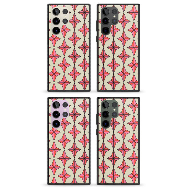 Rose Stars Pattern Impact Phone Case for Samsung Galaxy S24 Ultra , Samsung Galaxy S23 Ultra, Samsung Galaxy S22 Ultra