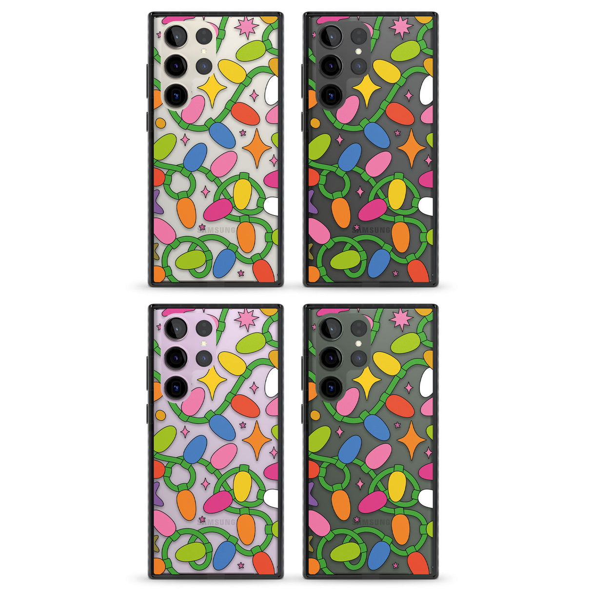 Festive Lights Pattern Impact Phone Case for Samsung Galaxy S24 Ultra , Samsung Galaxy S23 Ultra, Samsung Galaxy S22 Ultra