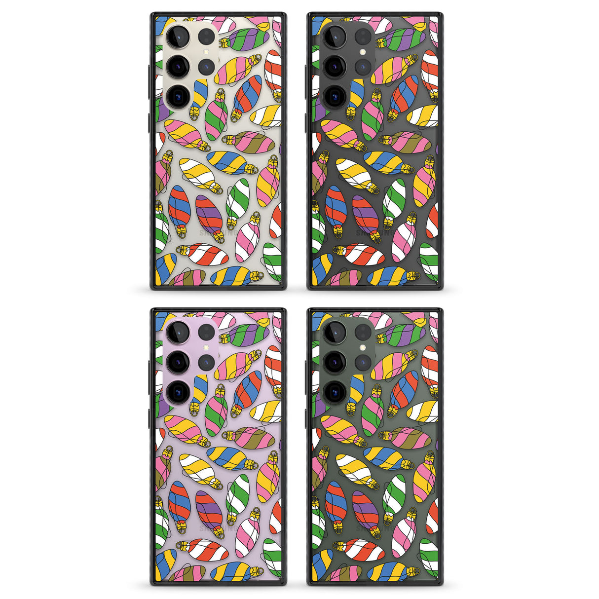 Colourful Holiday Ornaments Impact Phone Case for Samsung Galaxy S24 Ultra , Samsung Galaxy S23 Ultra, Samsung Galaxy S22 Ultra