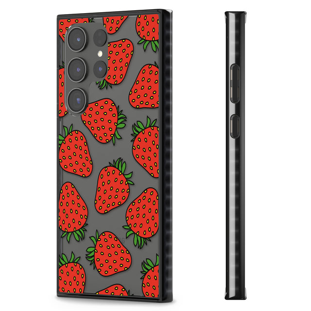 Strawberry Pattern Impact Phone Case for Samsung Galaxy S24 Ultra , Samsung Galaxy S23 Ultra, Samsung Galaxy S22 Ultra