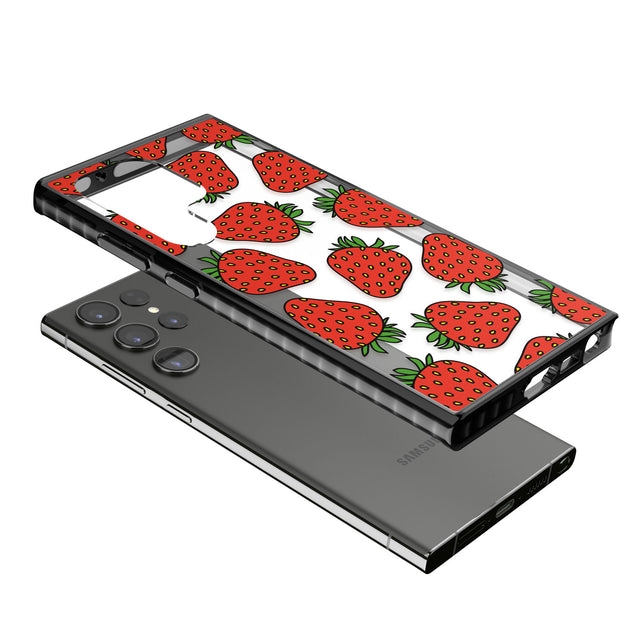 Strawberry Pattern Impact Phone Case for Samsung Galaxy S24 Ultra , Samsung Galaxy S23 Ultra, Samsung Galaxy S22 Ultra