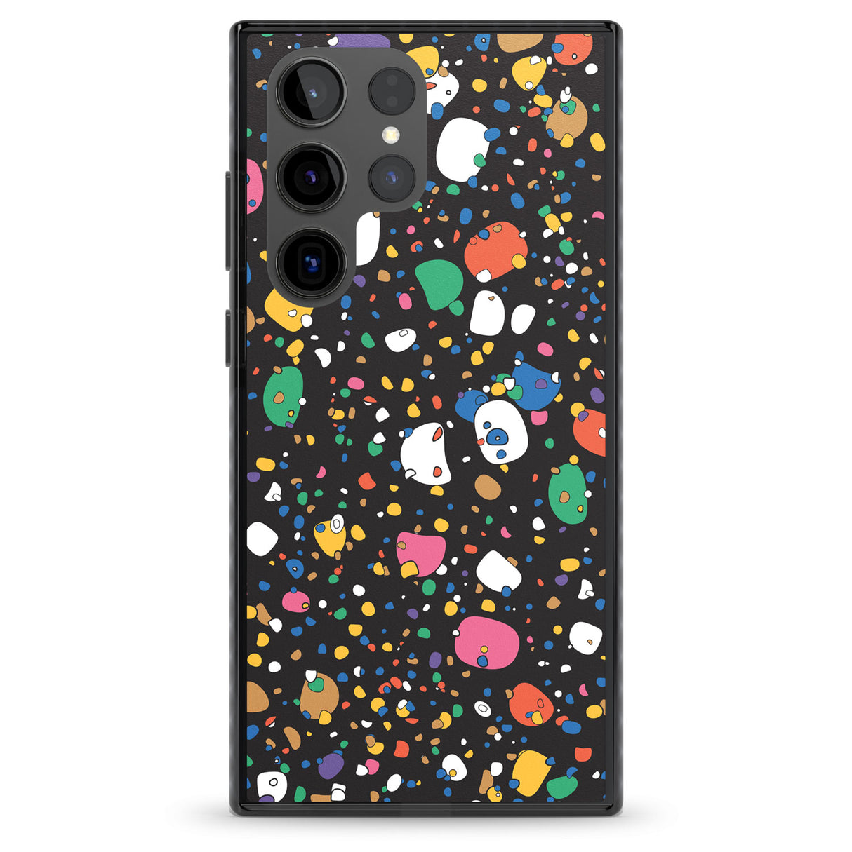 Colourful Confetti Pebbles (Black) Impact Phone Case for Samsung Galaxy S24 Ultra , Samsung Galaxy S23 Ultra, Samsung Galaxy S22 Ultra