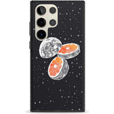 Blood Orange Moon Phone Case Samsung S22 Ultra / Black Impact Case,Samsung S23 Ultra / Black Impact Case Blanc Space