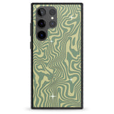 Green Abstract Wave Impact Phone Case for Samsung Galaxy S24 Ultra , Samsung Galaxy S23 Ultra, Samsung Galaxy S22 Ultra