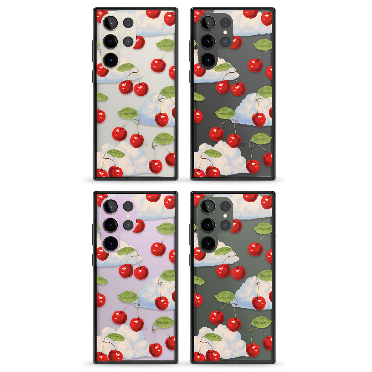 Vintage Cherries & Clouds Impact Phone Case for Samsung Galaxy S24 Ultra , Samsung Galaxy S23 Ultra, Samsung Galaxy S22 Ultra