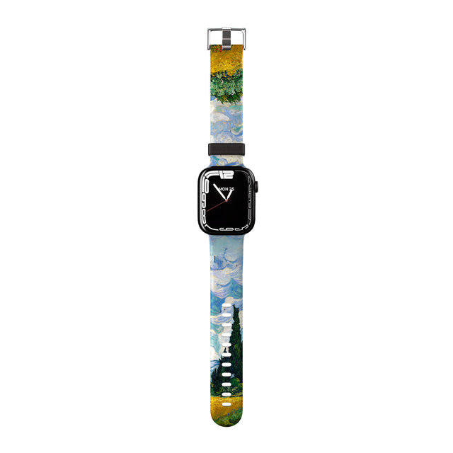 Wheat Field with Cypresses by Vincent Van Gogh Apple Watch Strap - 38mm / 40mm / 41mm