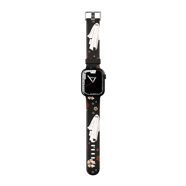 Halloween Ghosts and Flowers Apple Watch Strap - 38mm / 40mm / 41mm