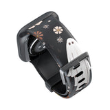 Halloween Ghosts and Flowers Apple Watch Strap - 38mm / 40mm / 41mm