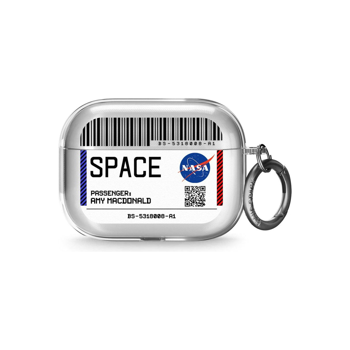 Personalised NASA Boarding Pass (Light) AirPods Pro Case