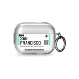 San Francisco Boarding Pass AirPods Pro Case