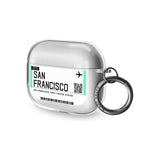 San Francisco Boarding Pass AirPods Pro Case