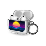 Retro Sunset Vaporwave Airpod Pro Case