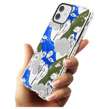 Blue & Grey Daisies Pattern iPhone Case   Phone Case - Case Warehouse