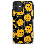 Acid Face Grid Pattern Impact Phone Case for iPhone 11