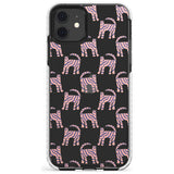 Pink and Blue Cat Pattern Impact Phone Case for iPhone 11