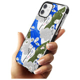 Blue & Grey Daisies Pattern iPhone Case   Phone Case - Case Warehouse