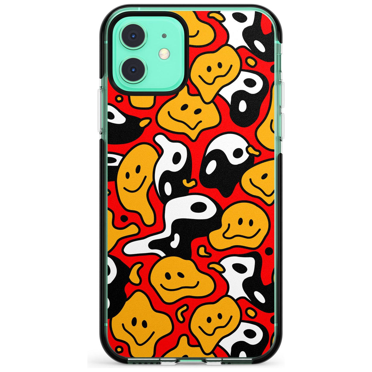 Yin Yang Acid Face Black Impact Phone Case for iPhone 11 Pro Max