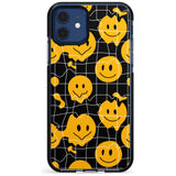 Acid Face Grid Pattern Black Impact Phone Case for iPhone 11 Pro Max