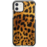 Leopard Print iPhone Case  Black Impact Phone Case - Case Warehouse