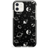 Outer Space Outlines: Clear on Black Pink Fade Impact Phone Case for iPhone 11 Pro Max