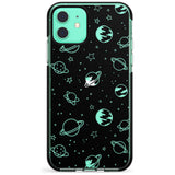 Outer Space Outlines: Clear on Black Pink Fade Impact Phone Case for iPhone 11 Pro Max