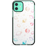 Outer Space Outlines: Pastels on White Pink Fade Impact Phone Case for iPhone 11 Pro Max