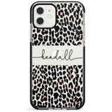 Custom Pink & Cursive Leopard Spots iPhone Case  Black Impact Custom Phone Case - Case Warehouse