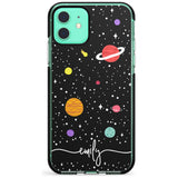 Custom Cute Cartoon Planets Pink Fade Impact Phone Case for iPhone 11 Pro Max