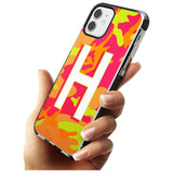 Bright Neon Camo Solid Monogram iPhone Case   Custom Phone Case - Case Warehouse