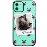 Personalised Burmese Cat Photo Black Impact Phone Case for iPhone 11 Pro Max